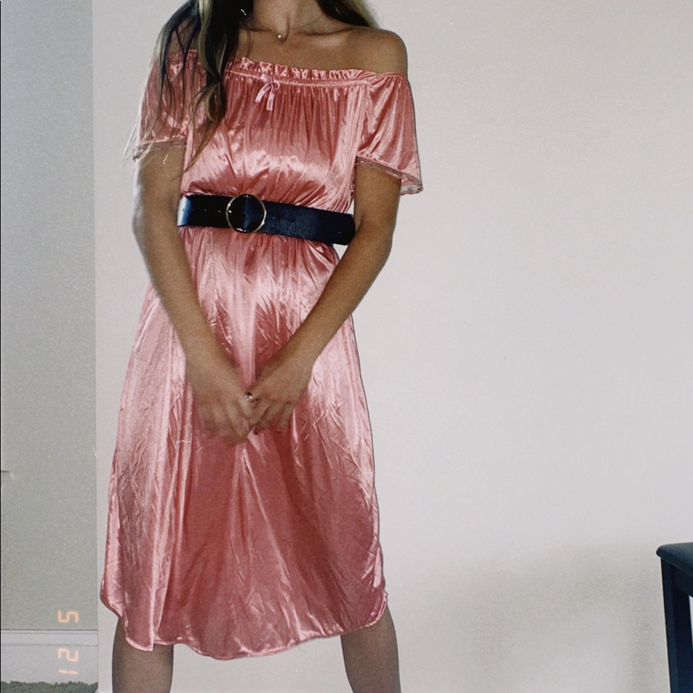 Silky princess off the shoulder dress!